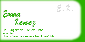 emma kenez business card